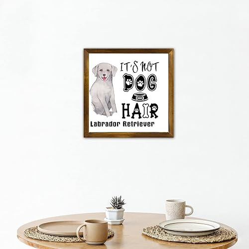 Vista 156 de Letrero de madera con texto en inglés «It's Not Dog Hair» («It's Not Dog Hair» American Bully Dog Dog), regalo decorativo para la pared del hogar