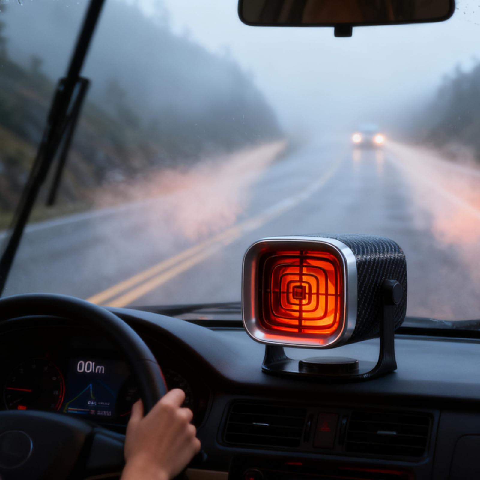Riscaldatore Auto Portatile,24V Portatile Rotante Ad Alta Efficienza Riscaldatore Veicoli Invernale - Ventilatore Auto Con Funzione Antisbrinamento Vetri | per Furgoni SUV Taxi Camion