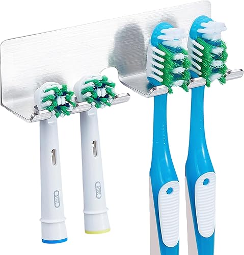 Soporte para cepillo de dientes montado en la pared, soporte de cabezal de cepillo de dientes eléctrico para baños, soporte de cabeza de cepillo de