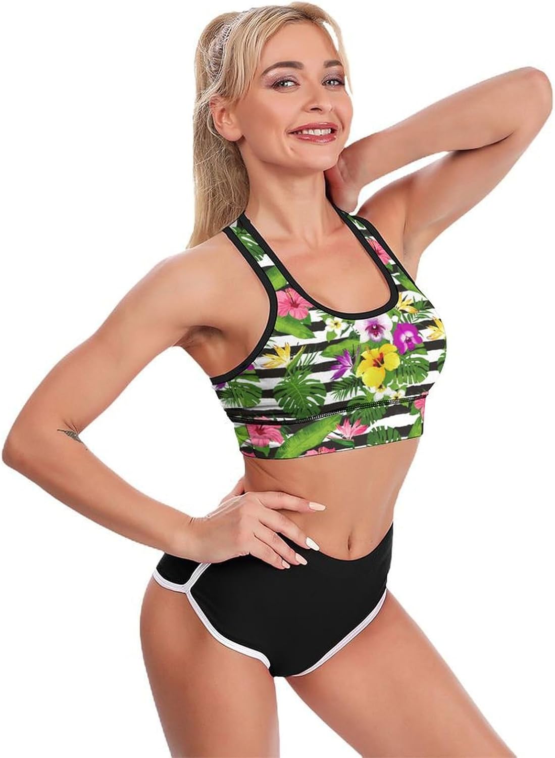 Sports Bras for Women Longline Padded Workout Tank Tops Support Yoga Crop Tops for Women