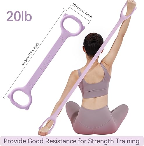 Miniatura 2 de Figure 8 Workout Resistance Band - 3 Elasticities Optional 20 30 40lb, Thicker Durable Arm Back Shoulder Exercise Elastic Rope Yoga Straps Pilates