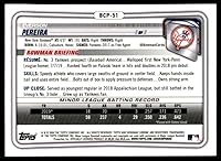 Vista 2 de 2020 Bowman Chrome Prospects Baseball #BCP-51 Everson Pereira New York Yankees Official MLB Trading Card in Near Mint to Mint Condition