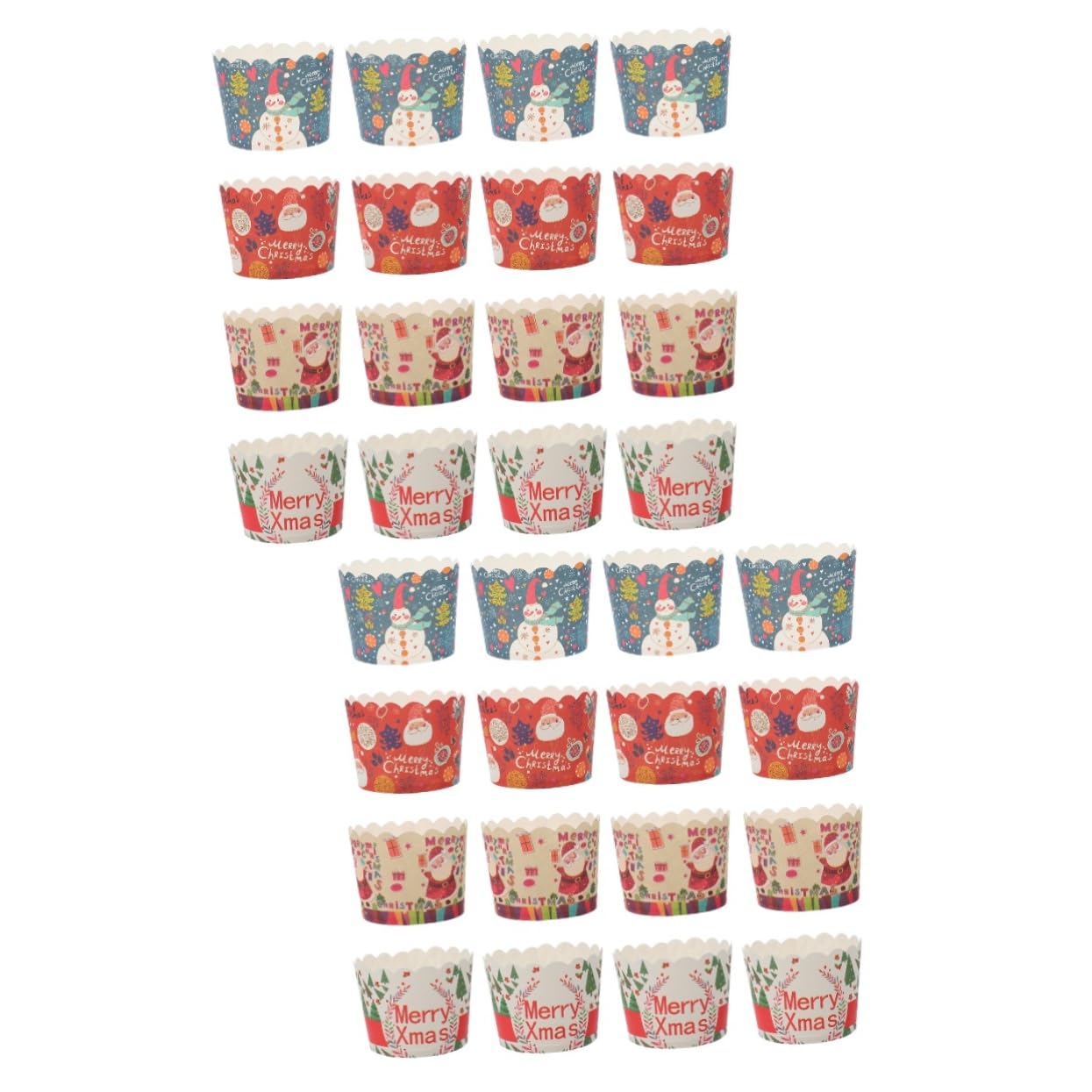 Custodie per cupcake di Natale, tazze da forno, 400 pezzi pirottini di carta for torte natalizie pirottini di carta for muffin forniture for feste di Natale pirottini for muffin for cupcake pirottini