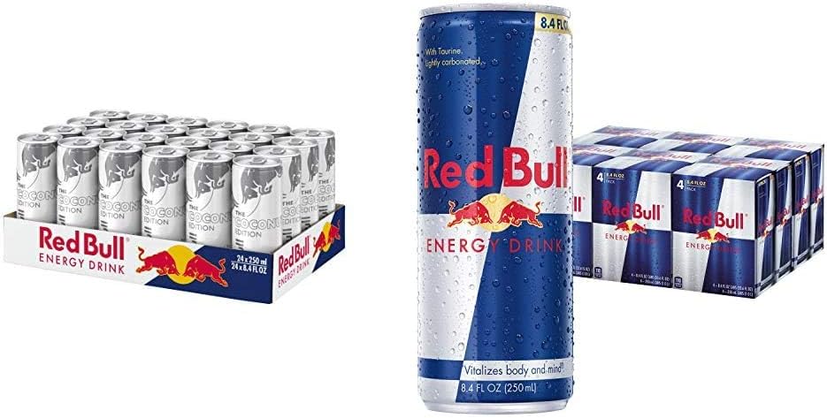 Energy Drink Coconut Berry (24 Count) + Red Bull Energy Drink (24 Cans x 6 Packs)