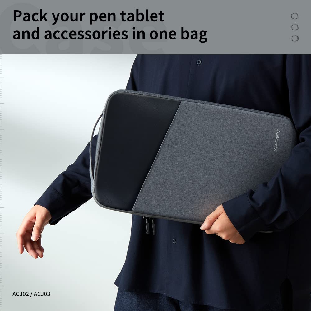 XP-PEN Sac de Rangement ACJ03 Housse de Protection pour Tablette Graphique Artist 15.6, Pro 16 et Innovator 16