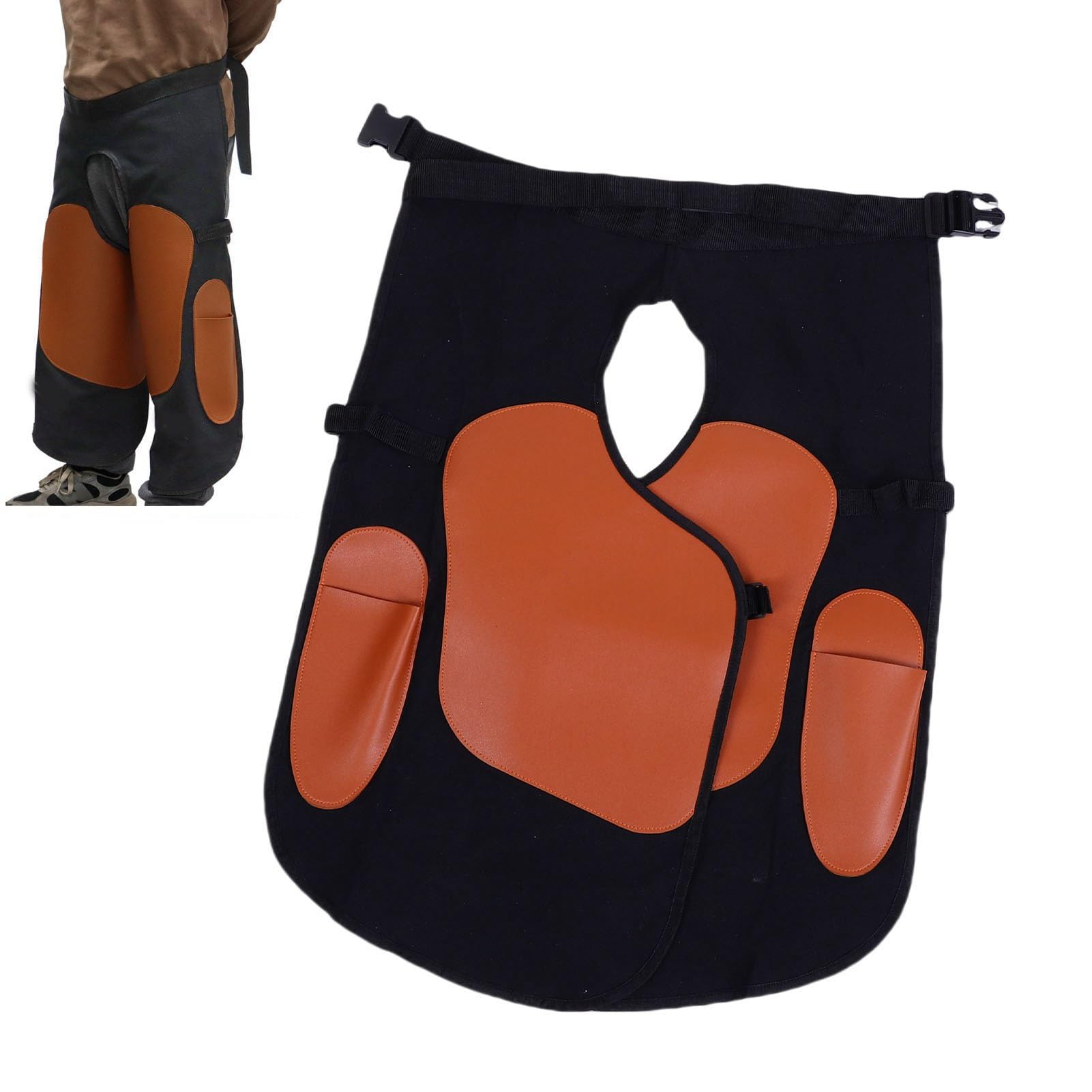 POENVFPO Delantal de Herrador, Delantal de Lona para Herrar Caballos con Correas Ajustables para Las Piernas para Herrar Caballos y Recortar Pezuñas