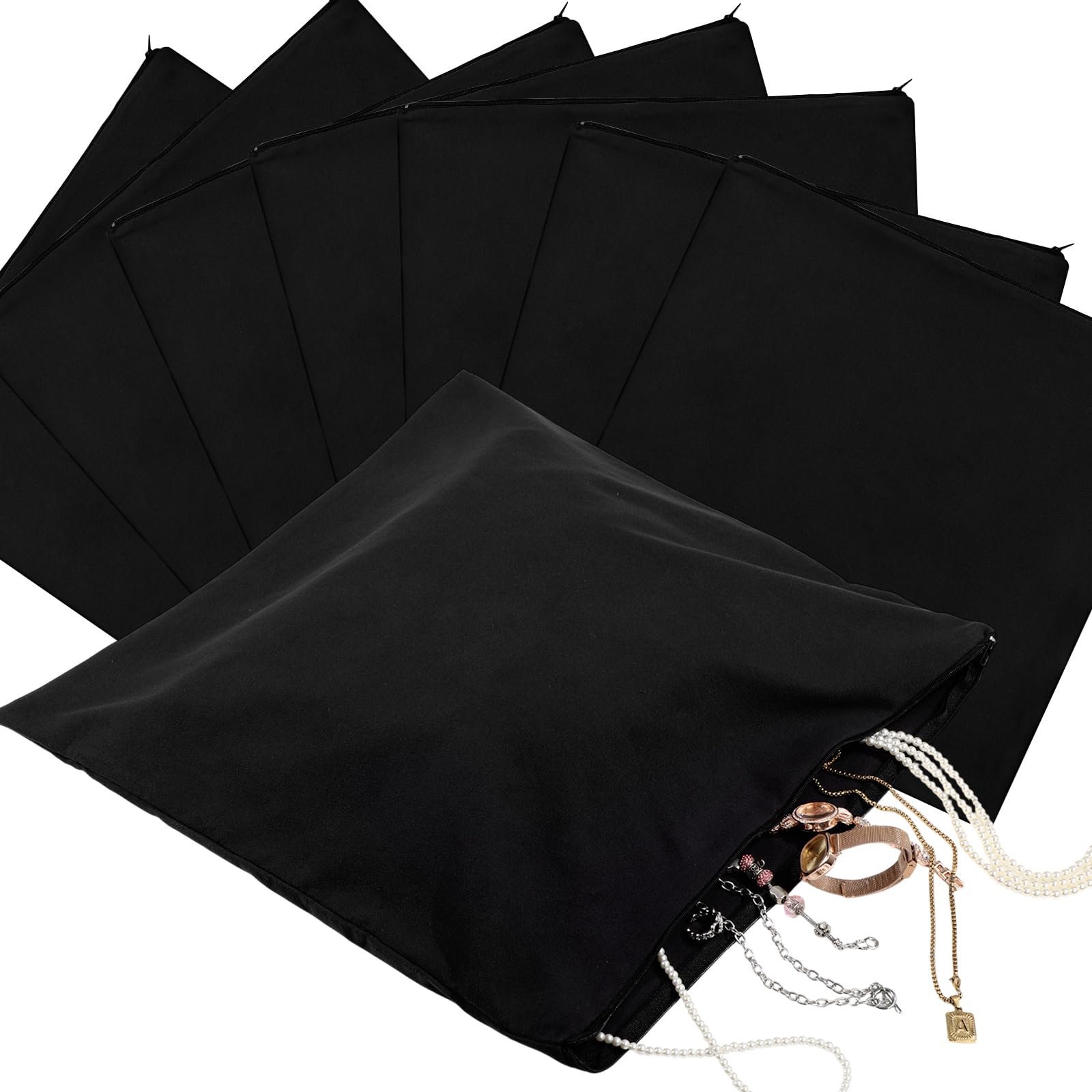 Sanwuta 8 Anti Tarnish Bags,18 x 18 Inch,Black