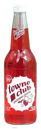 towne club michigan cherry, cherry soda with other natural flavors 16 fl oz Glass Bottle pack of 12