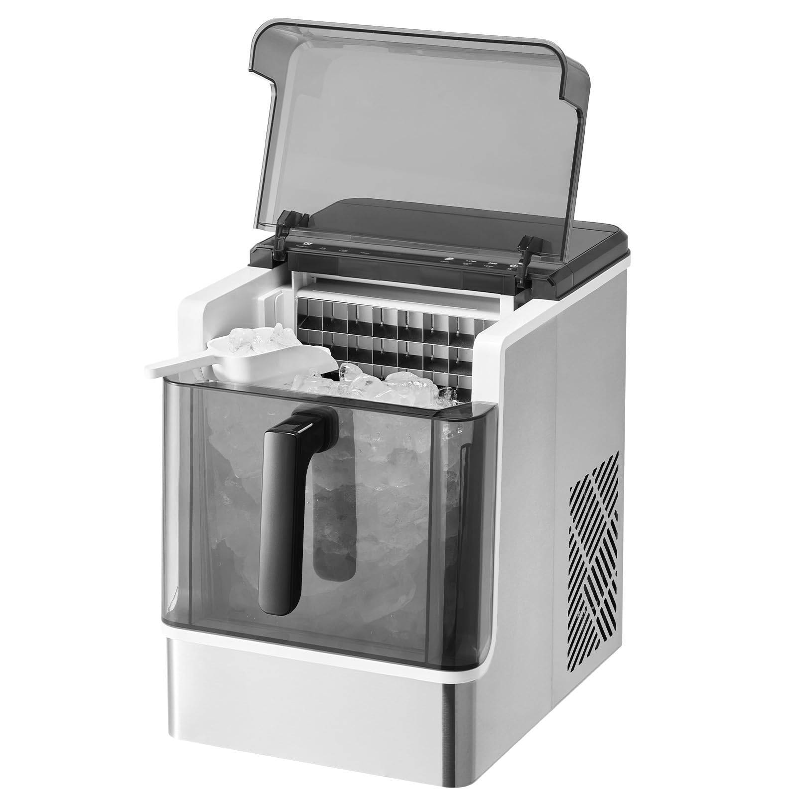 Happybuy Countertop Ice Maker, Produces 32 Cubes in 15 Minutes, Yields 46lbs in 24 Hours, Self - Cleaning and Portable, Features Convenient Ice Transfer, Offers 3 Ice Cube Sizes for Home, Kitchen | Fridge.com