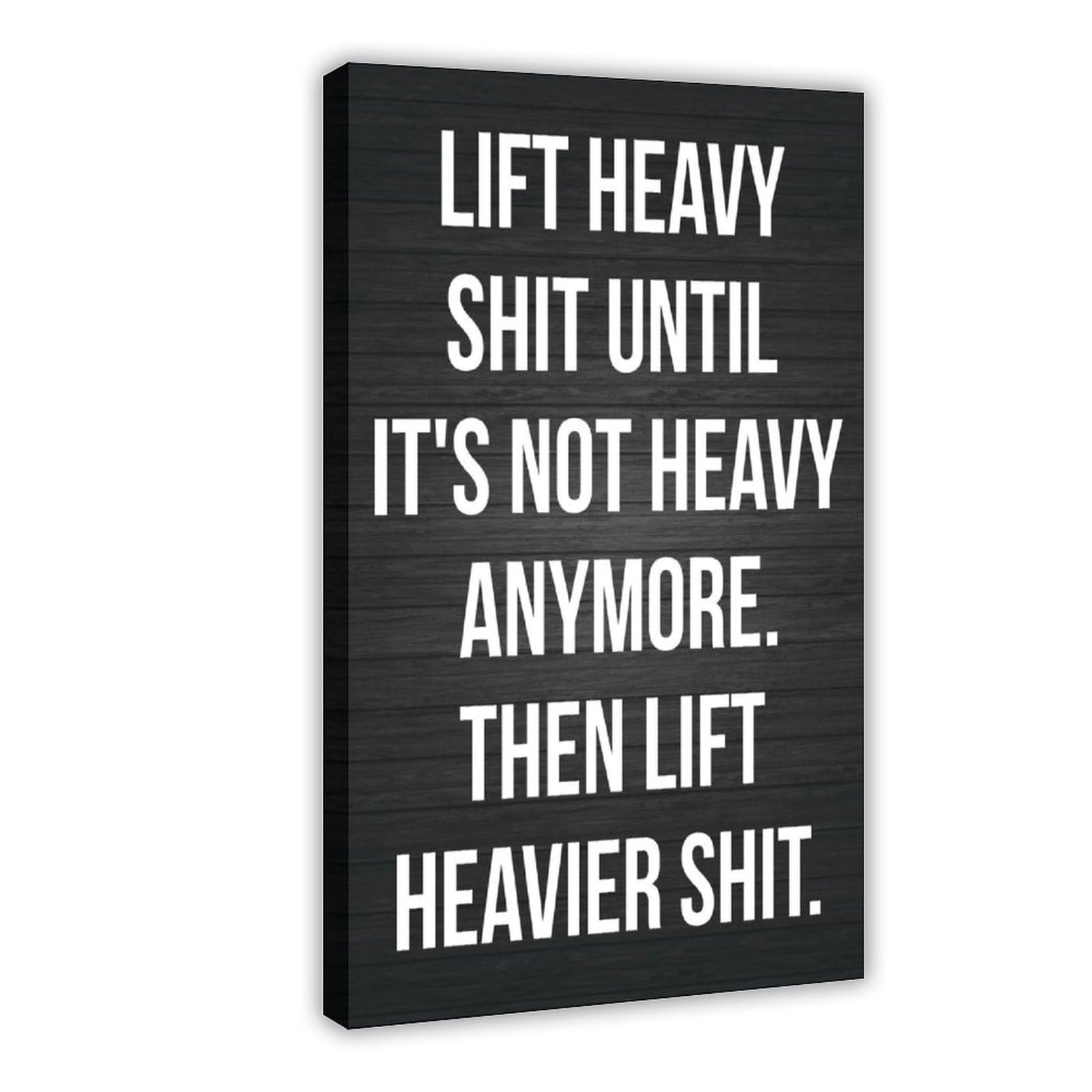 Póster motivacional Lift Heavier impreso moderno con cita de ejercicio de fitness, arte de pared para gimnasio, hogar, estudio, oficina, decoración de 60 x 90 cm