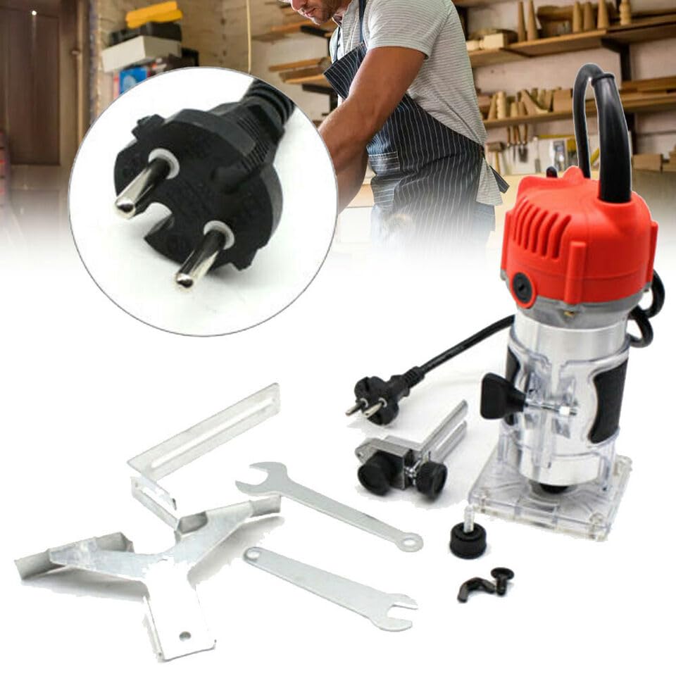 Trimmer de madera, 800 W, profesional, eléctrico, router de madera, laminado, 30000 r/min, motor duradero, máquina de tallar DIY, máquina de tallar madera, herramienta eléctrica, dispositivo para