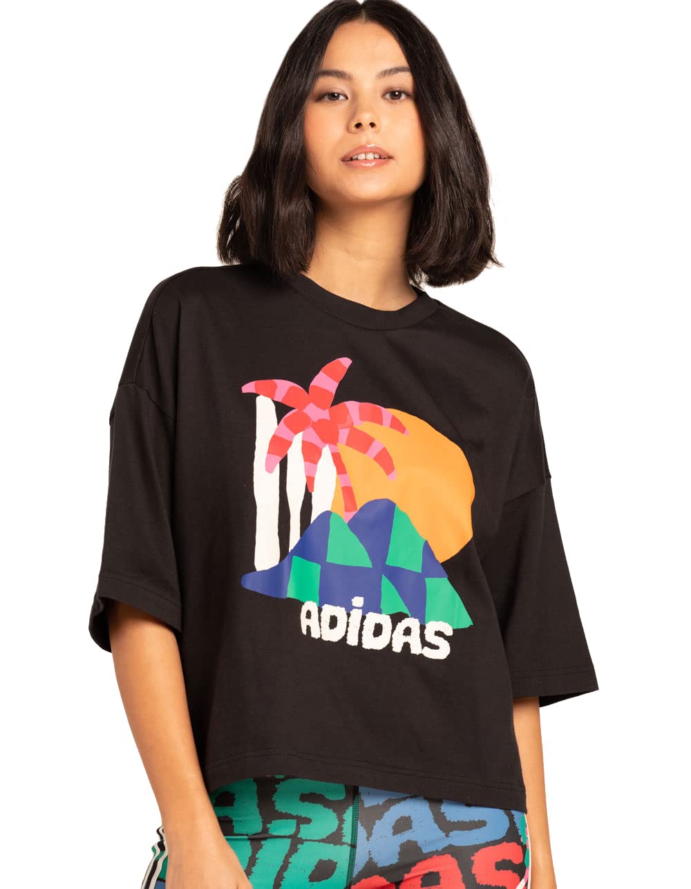adidasWomen's Plus Size 3-Stripes Graphic T-Shirt