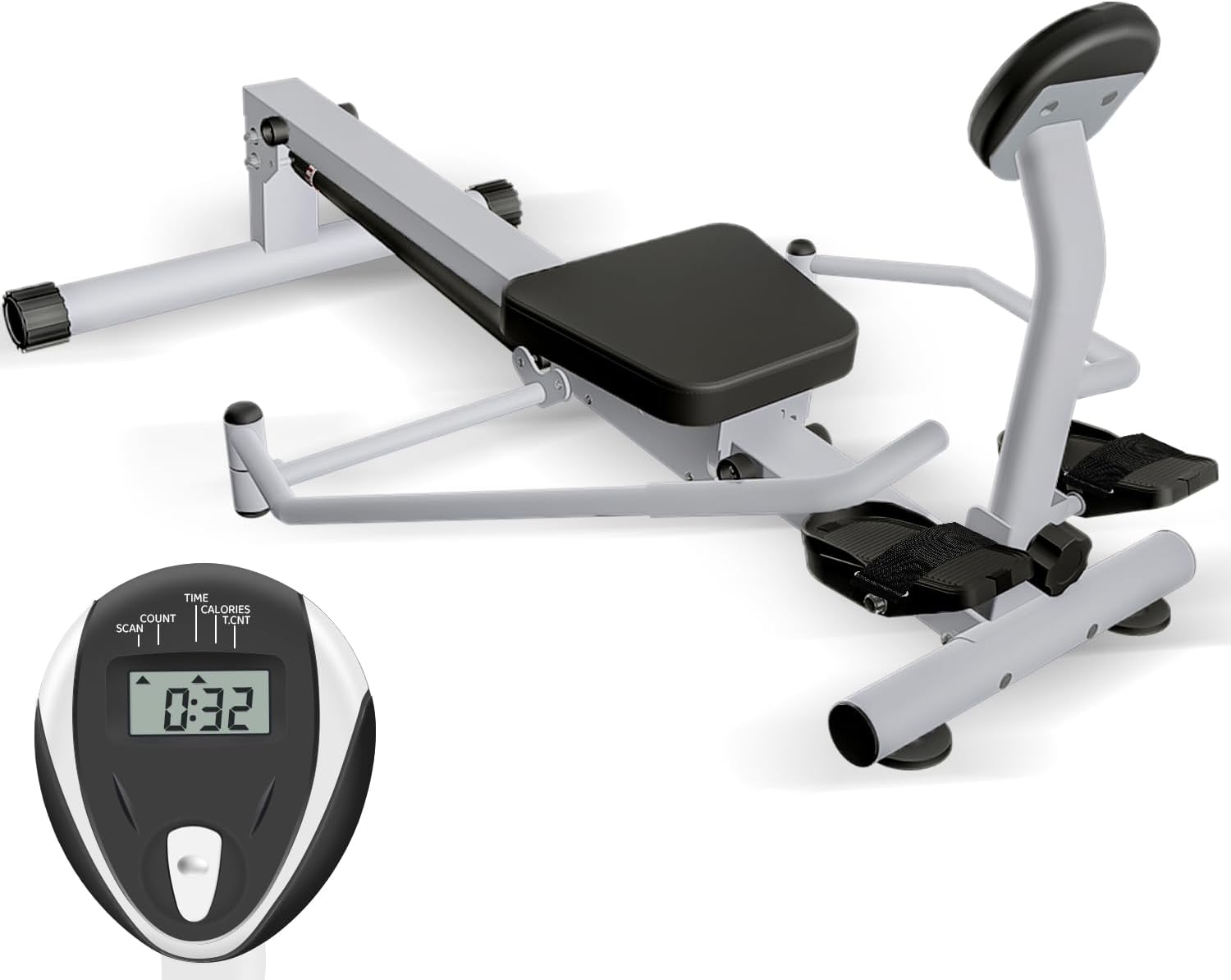 Rowing Machine - Adjustable Resistance Rowing Machines Foldable with Full-Body Exercise Cardio Workout for Home