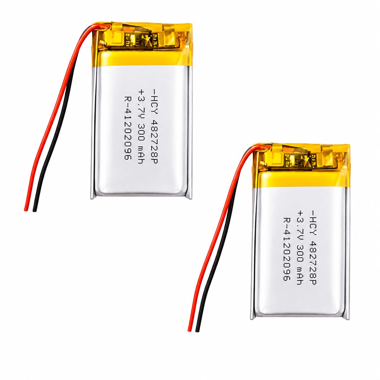 Zevra Rechargeable Battery 3.7 V 300 mAh (Pack of 2) | Micro Cell 28×26×4 mm | Replacement Battery for Small Electronics | for Camera Batteries, Headphone Battery-image-0