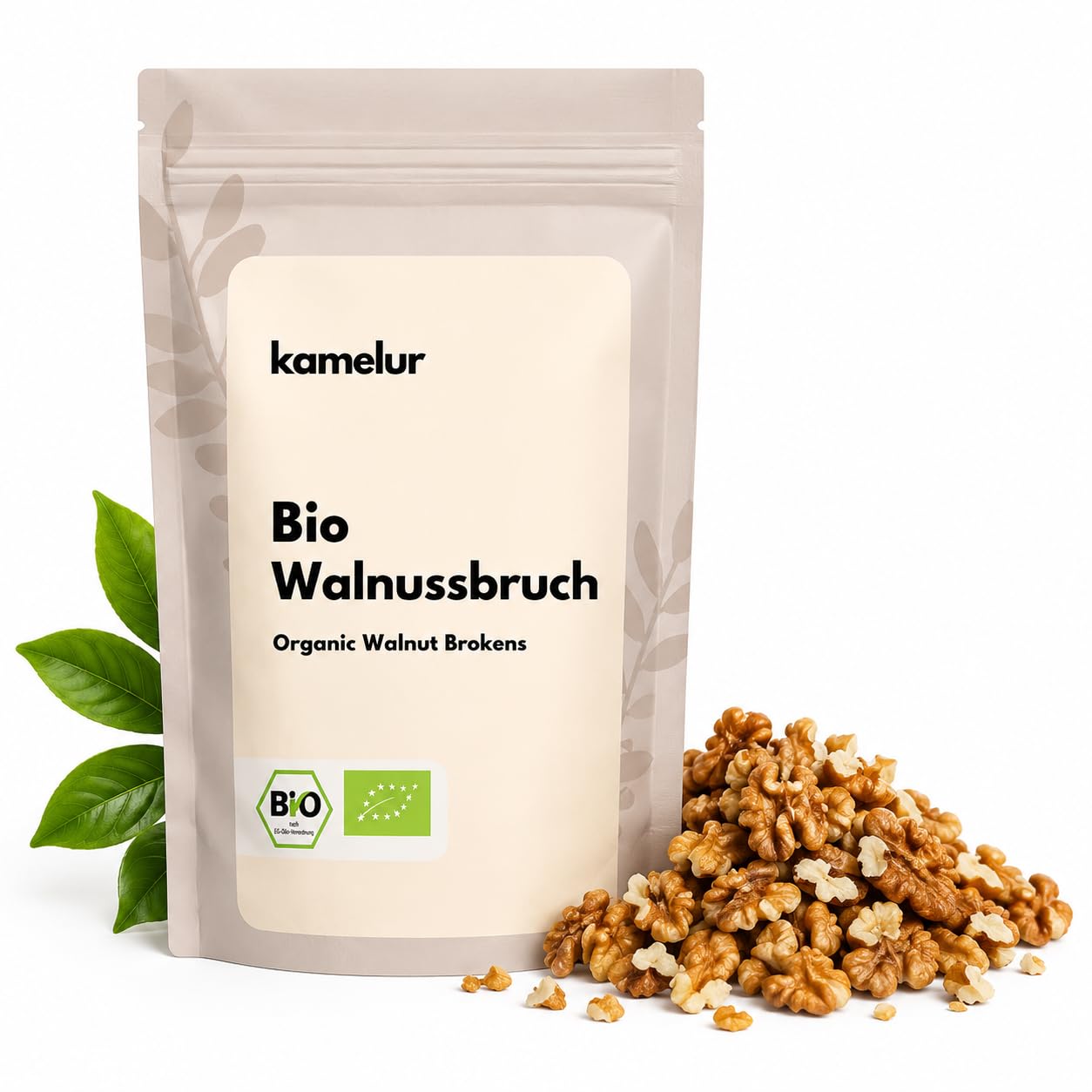 Kamelur Gherigli Spezzati E Sbucciati Di Noci Naturali BIO E Non Trattate 1 Kg (Confezione Da 1)
