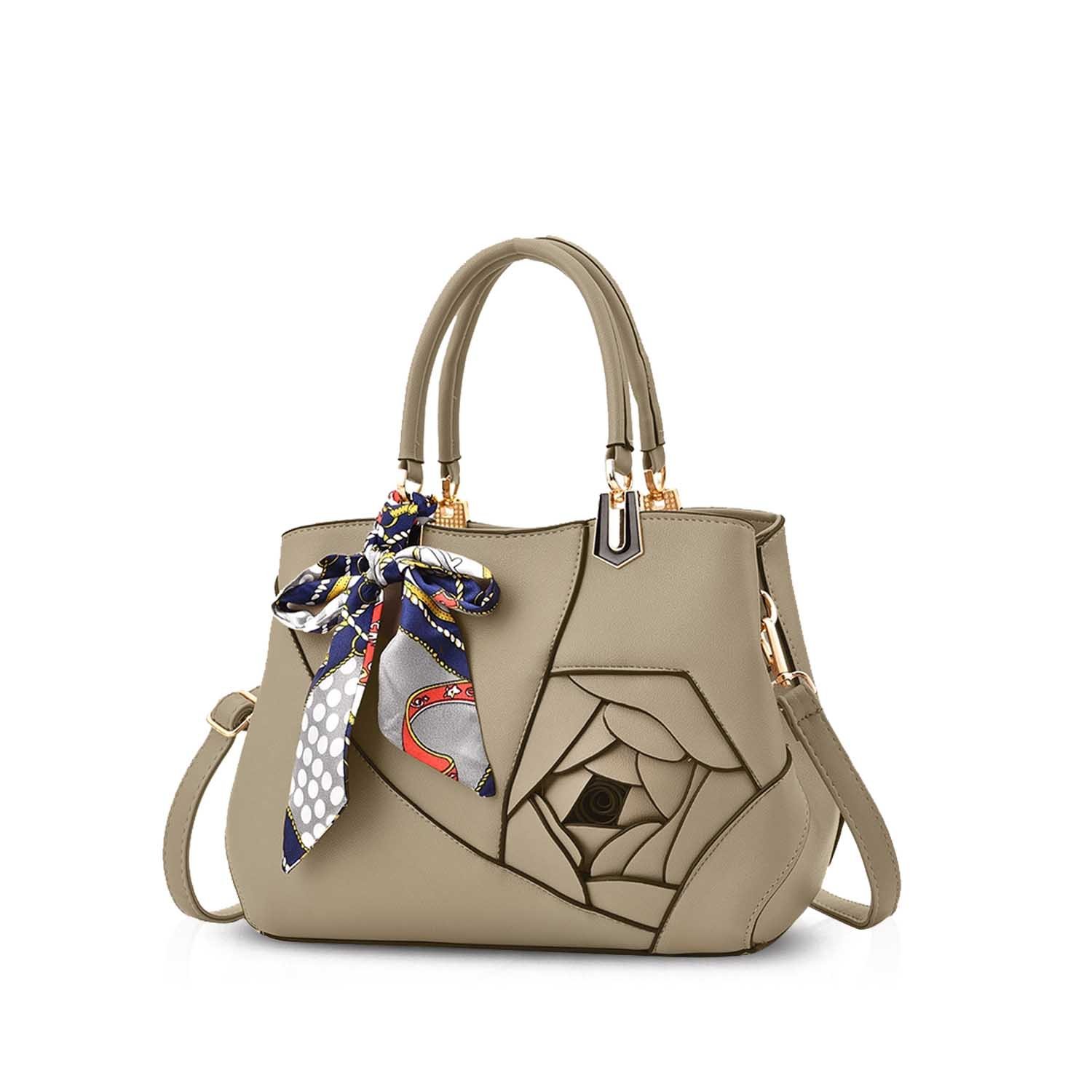 NICOLE&DORIS ハンドバッグ レディース 2way スクエア型 大容量 防水 