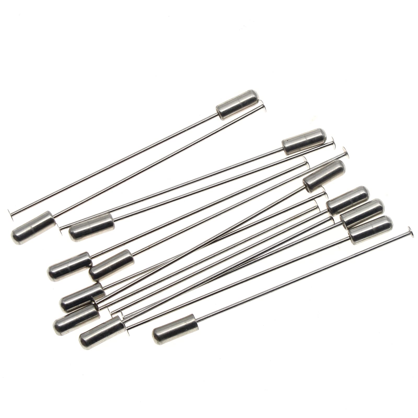 Fdxgyh 20 Spille Da Balia In Rame Con Tappo Di Sicurezza, Per Cappelli, Sciarpe E Accessori Fai Da Te, Colore Argento