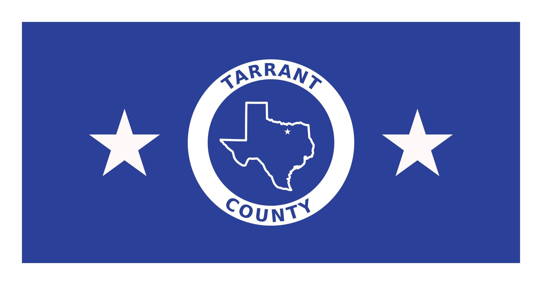 Drapeau Large Tarrant County Texas au format paysage grand format pour mât extérieur