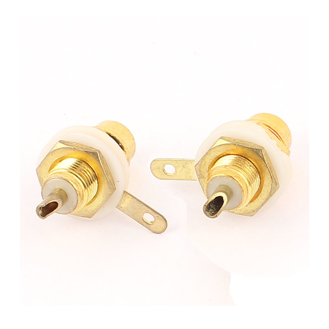 Ruilogod Amplifier Female Classis Panel PCB Jack Audio RCA Connector 2 Pcs