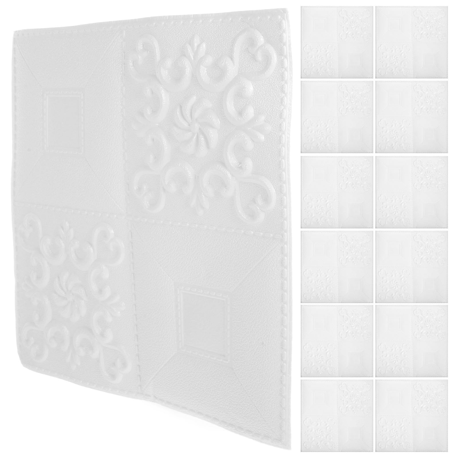 Zerodeko Pannelli Murali in Schiuma Xpe 20 Pezzi Effetto Mattone 3d Autoadesivi Bianca, Facili da Pulire e Resistenti allo Scolorimento, per Soggiorni e Sale da Pranzo