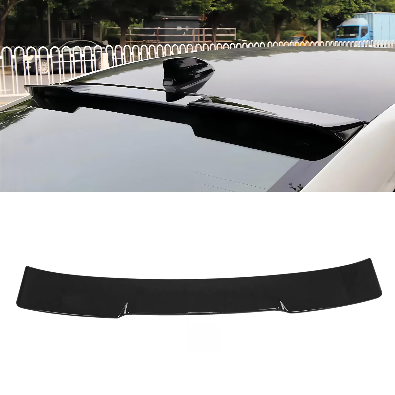 Roof Spoiler for Honda Civic Sedan 2022 2023 2024 2025 Glossy Black Rear Window Lip Spoiler Wing (Will Not Fit Hatchback)