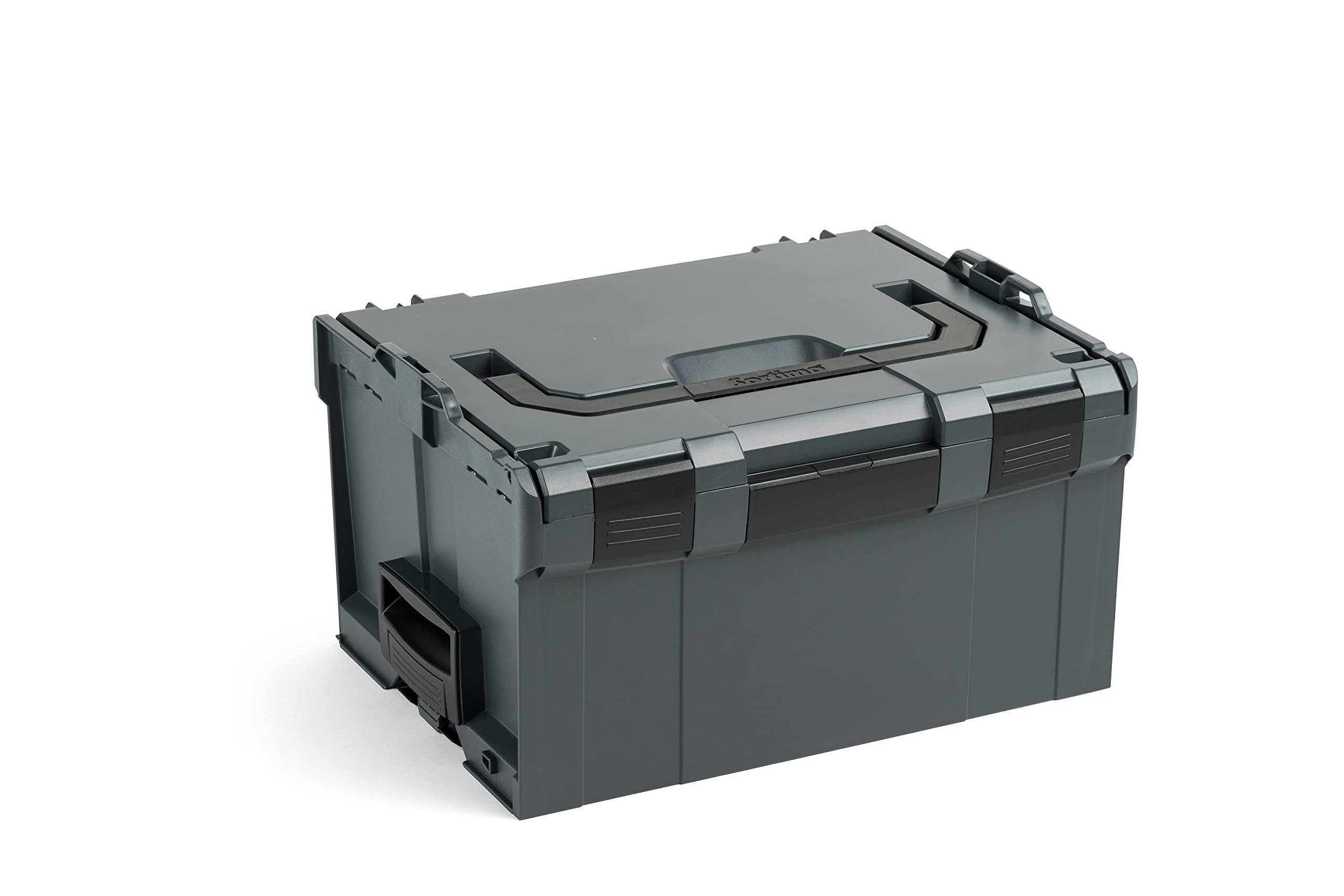 Bosch Sortimo L-BOXX 238 Tamaño 3 antracita | con inserción colgante negro | sistema de transporte | caja de almacenamiento de herramientas ideal