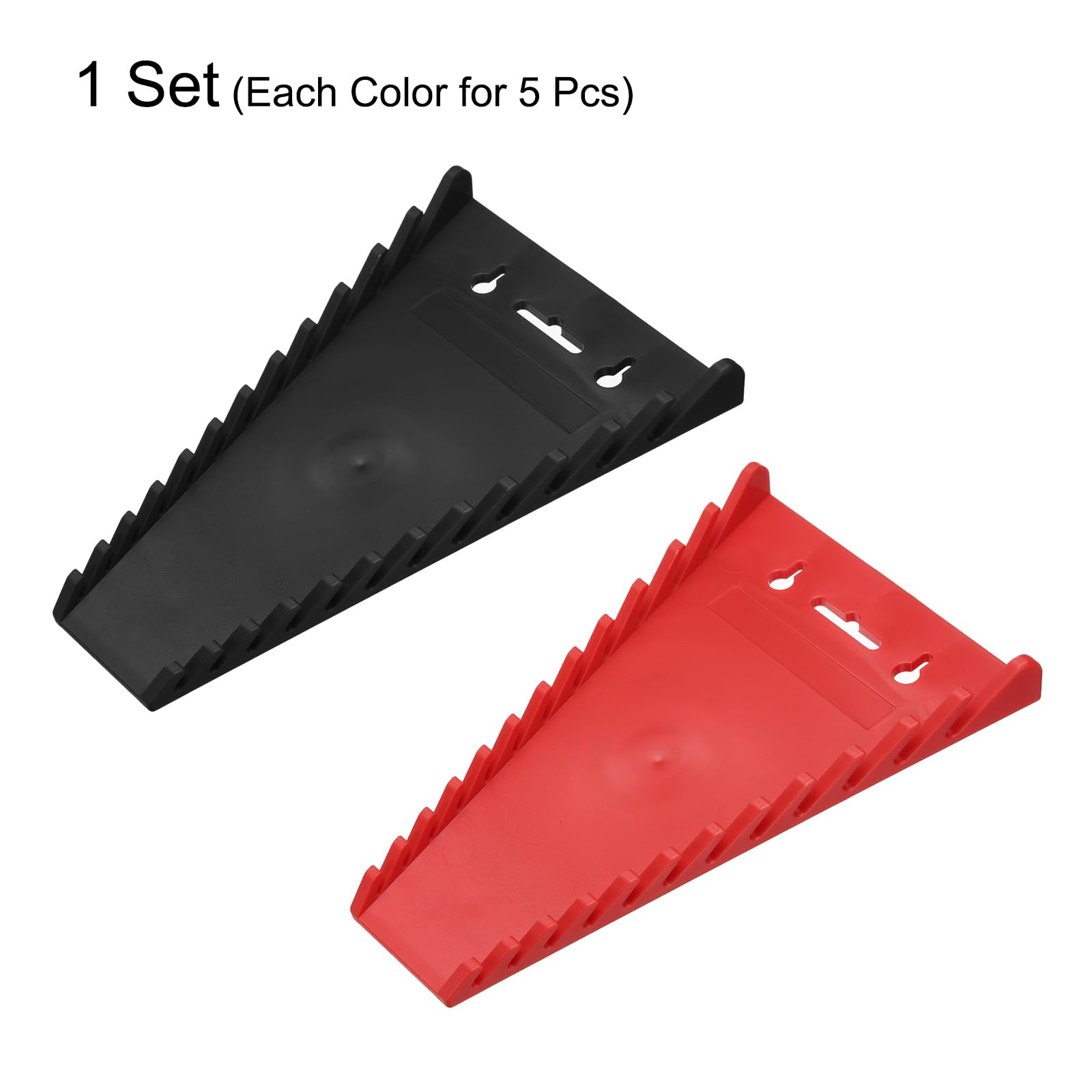 QUARKZMAN 10 Piezas Organizador Magnético Para Llaves, 12 Ranuras Cada Soporte Para Llaves, Bandeja Organizadora Para Llaves Para Caja De Herramientas, Para Llaves Con Tamaño SAE: 1/4" -
