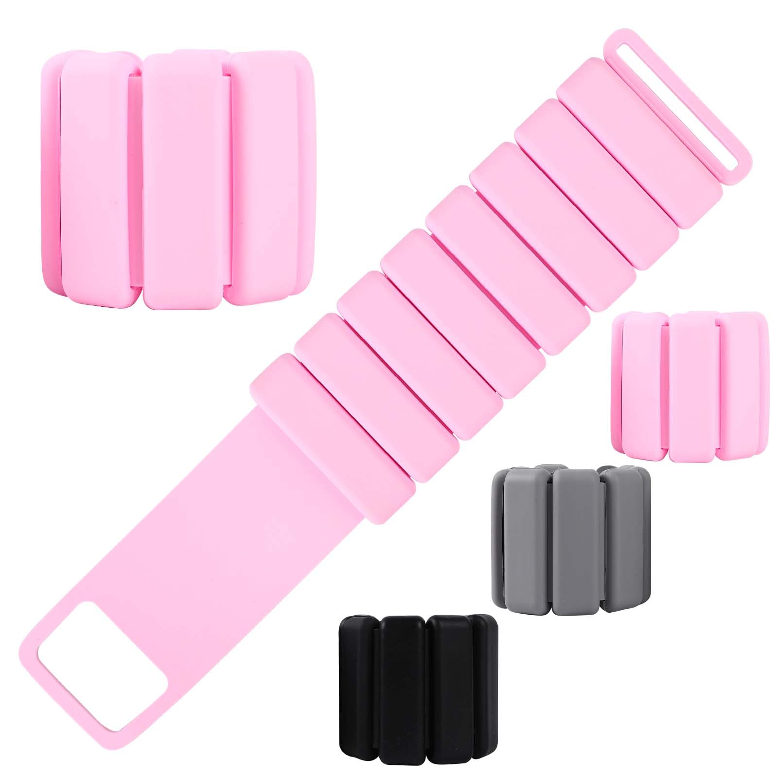 Claritystream 2 LB Adjustable Women's Wrist, Ankle Weights - Silicone 2-Piece Set, Waterproof, Comfortable and Breathable, Great for Yoga, Running,