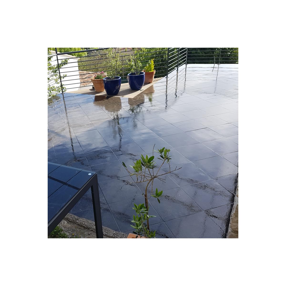Kit Impermeabilización Terraza Azulejos Transparente 5 m², tráfico público, soporte poroso Acabado Brillante | Kit Completo, Resina Transparente Transitable, Terrazas, Balcones, Azulejos, Resiste a los Uv - Arcane Industries