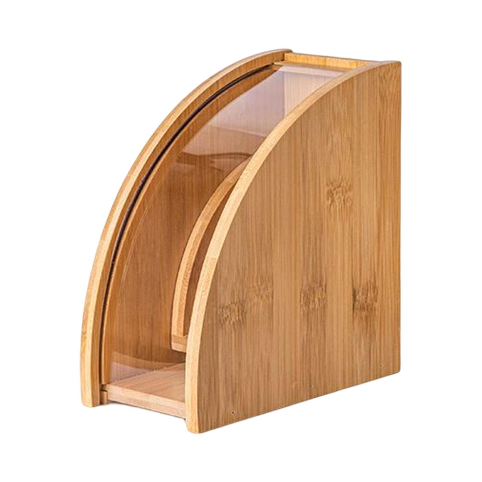 Soporte dispensador de papeles de café contra polvo con tapa visible