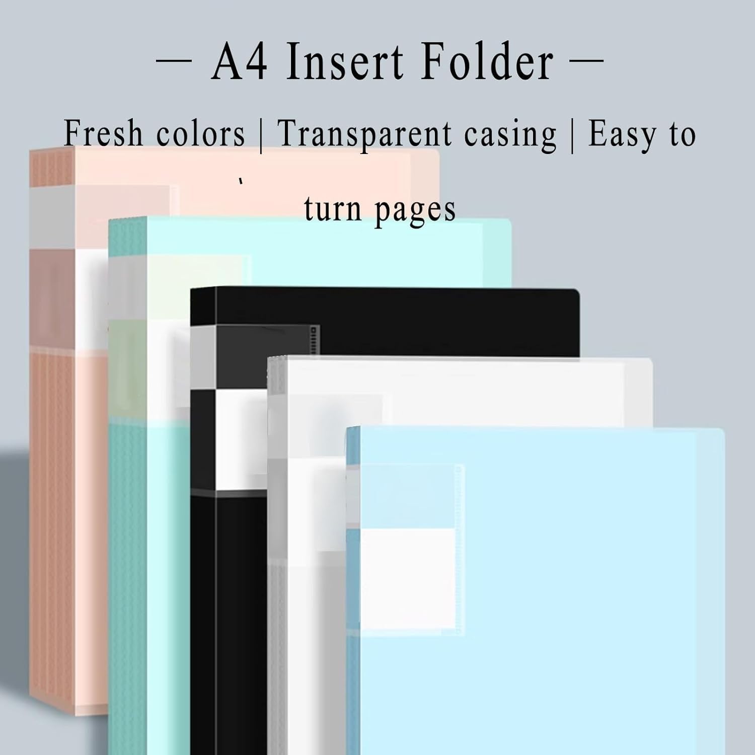 Chemises, Dossiers for documents A4 40 pochettes, dossier d'affichage de présentation rose