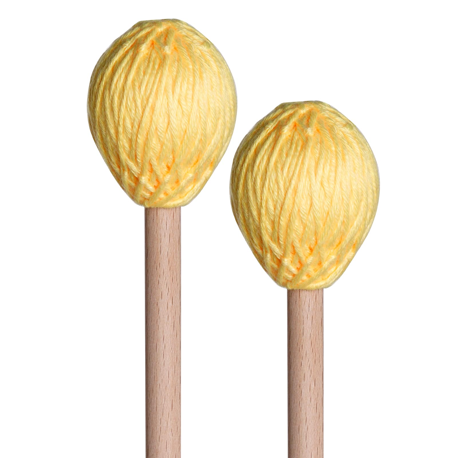 Yolyoo Medium Hard Yarn Head Keyboard Marimba Mallets with Maple Handles