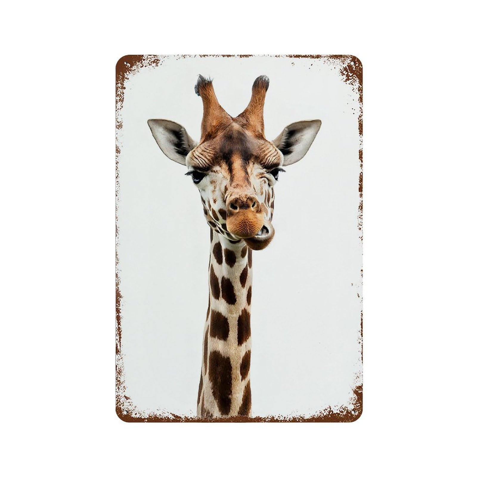 xiaoxiaoshen Giraffe Nursery Wall Decor Art Metal Tin Poster Modern Home Decor Art Home Bar Shop Decorations Vintage Sign 30x20cm