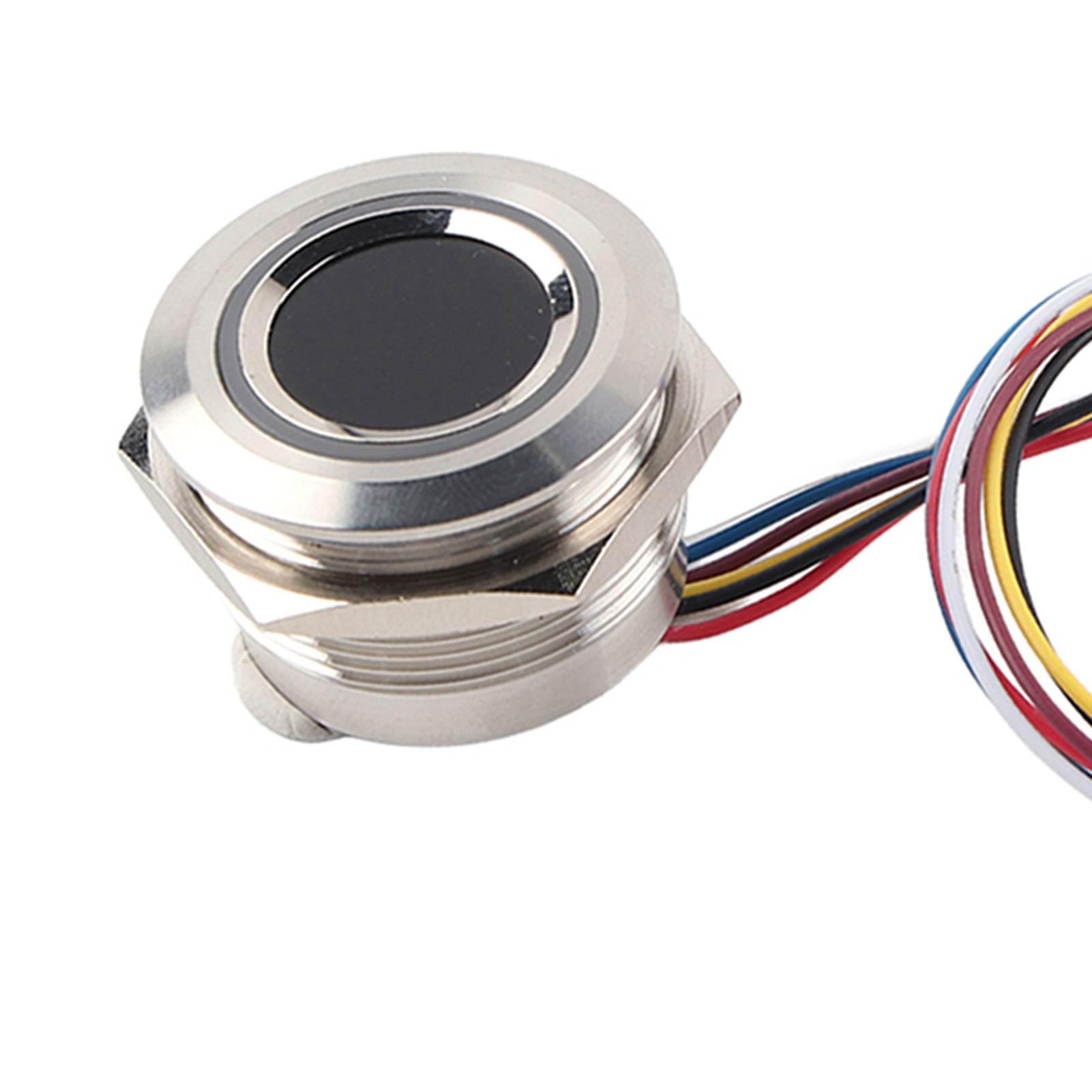 Tissting Lettore Impronte Digitali, Sensore Capacitivo Circolare R503 con Chip Integrato 192x192 Pixel, 2 Colori, Sistema Controllo Accessi per Casa Ufficio Aziende