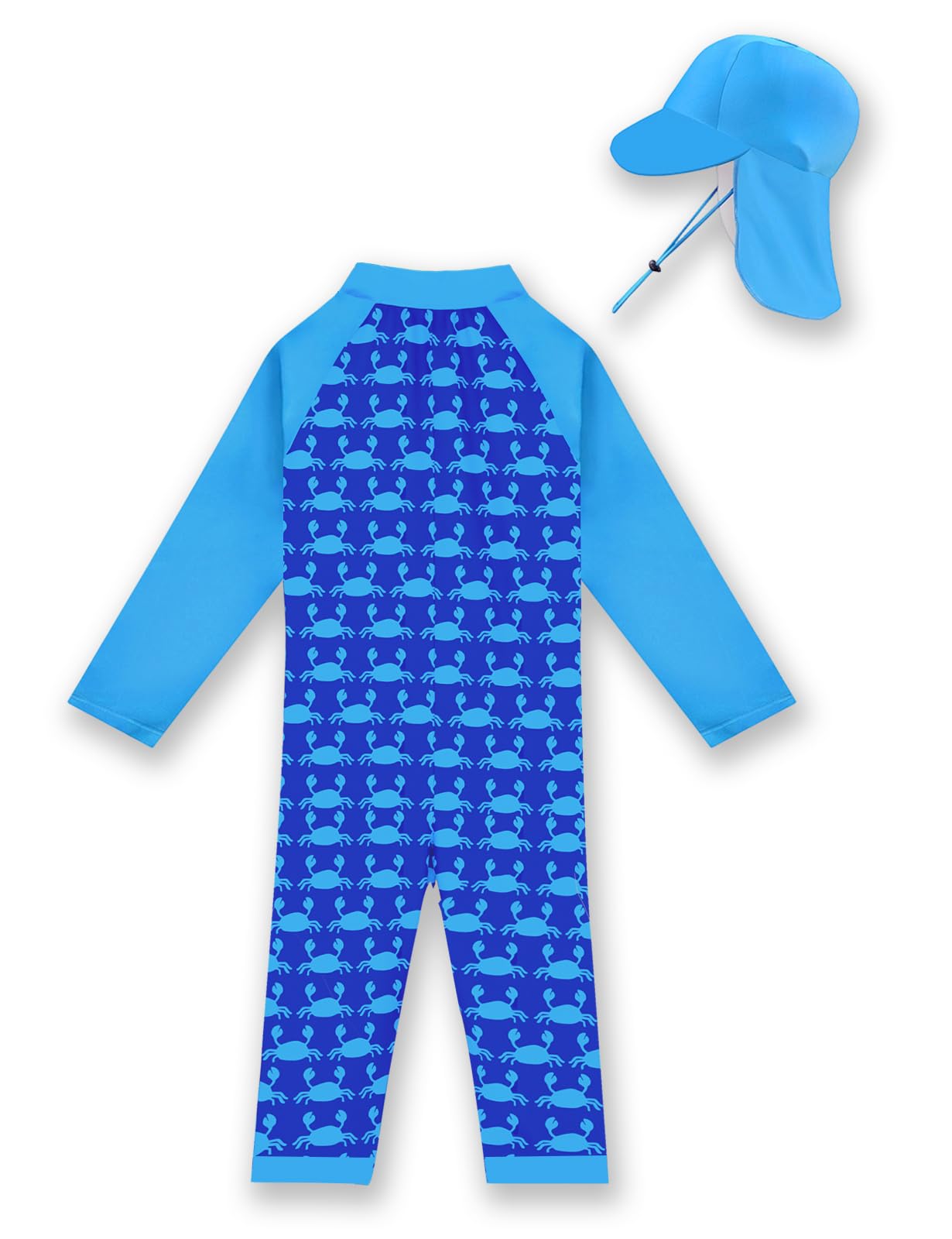 weVSwe Baby Toddler Boy Swimsuit Long Sleeve Baby Swimwear UPF 50+ Sun Protection Rash Guard Swimming Costume with Crotch Zipper 0-3 Years — view 77