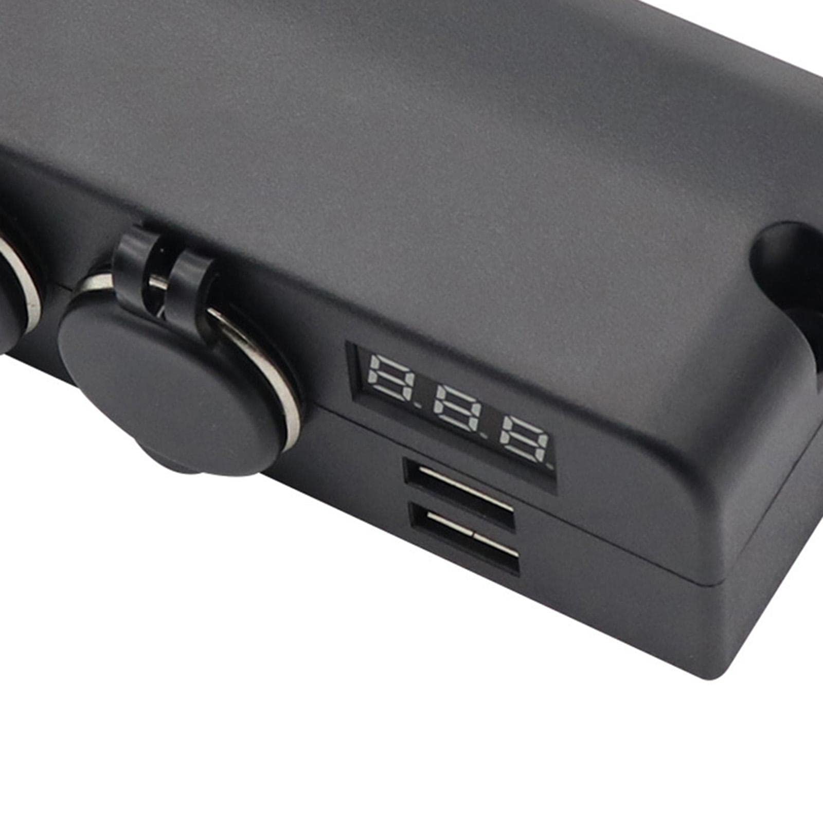 12V/24V Kfz Ladebuchsenpanel mit Zwei USB Anschlüssen, 5V 3,1A LED Voltmeter Splitter für