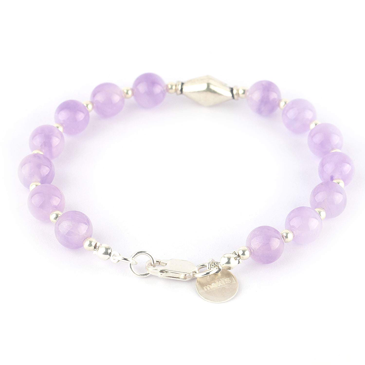 MEKI`S Pulsera Amatista y Plata 925
