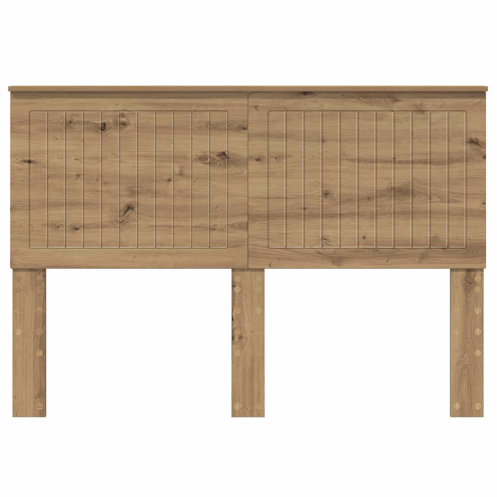 vidaXL Tête de lit Chêne Artisanal 140 cm Bois d'ingénierie, Accents élégants pour Chambre, Accessoire déco Moderne, Coin Sommeil stylé, Design Contemporain