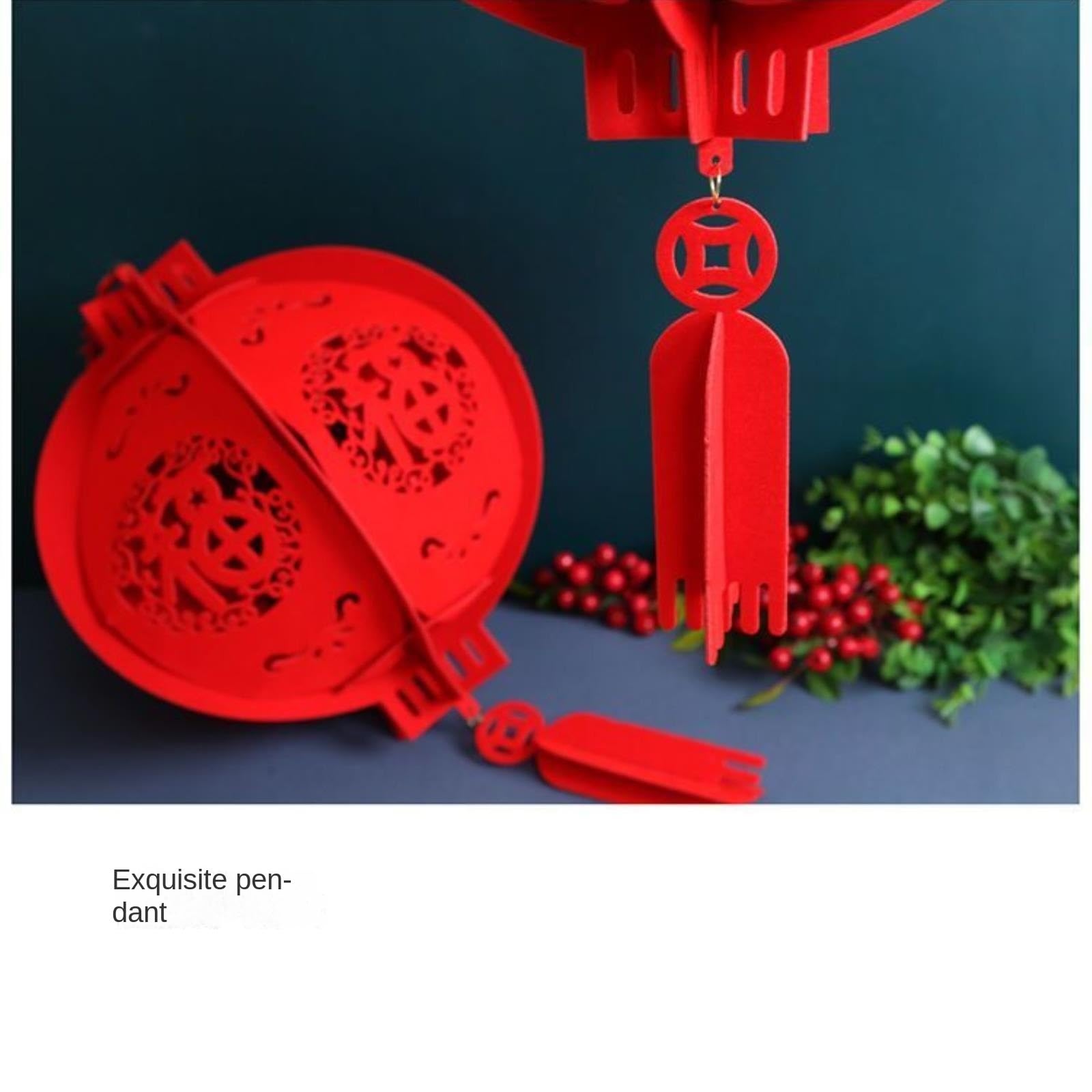 Lanterne Cinesi Da Decorazione Lanterna Cinese For Feste Di Capodanno, Forniture For Matrimoni, Festival Primavera, 2 Pezzi Per La Casa Matrimoni(42x20cm)