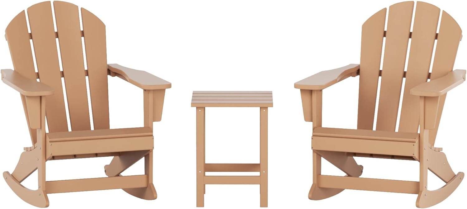 WestinTrends Malibu 3 Piece Outdoor Rocking Chair Set