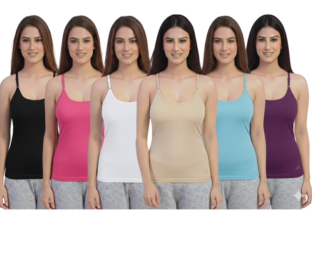 havenfort Women Camisole Combo Pack of 6pc-picture-32