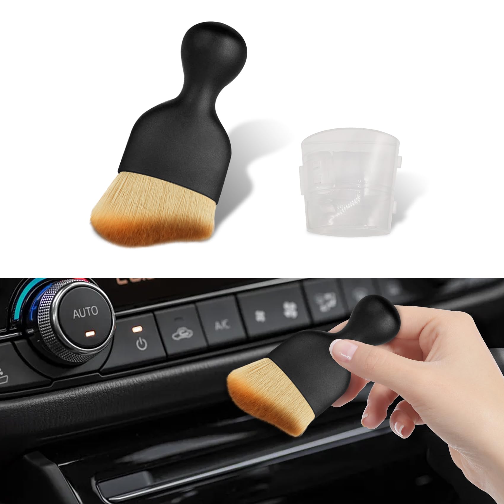 Car Interior Detailing Brush, Soft Bristle Cleaning Brush, Universal Car Accessories Car Interior Cleaning Tool for Car Dashboard, Air Conditioning Vents, Leather, Computer, No Scratches
