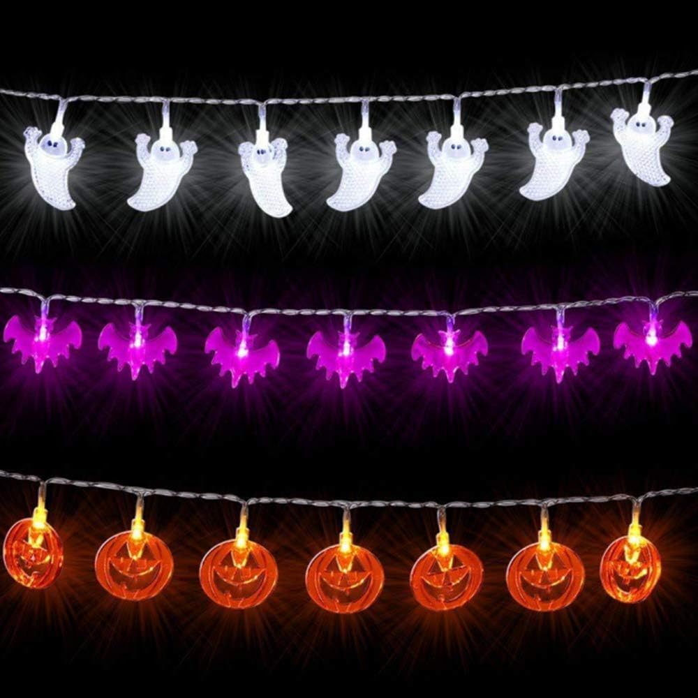 Set of 3 Battery Operated Halloween String Lights 9.85 Ft