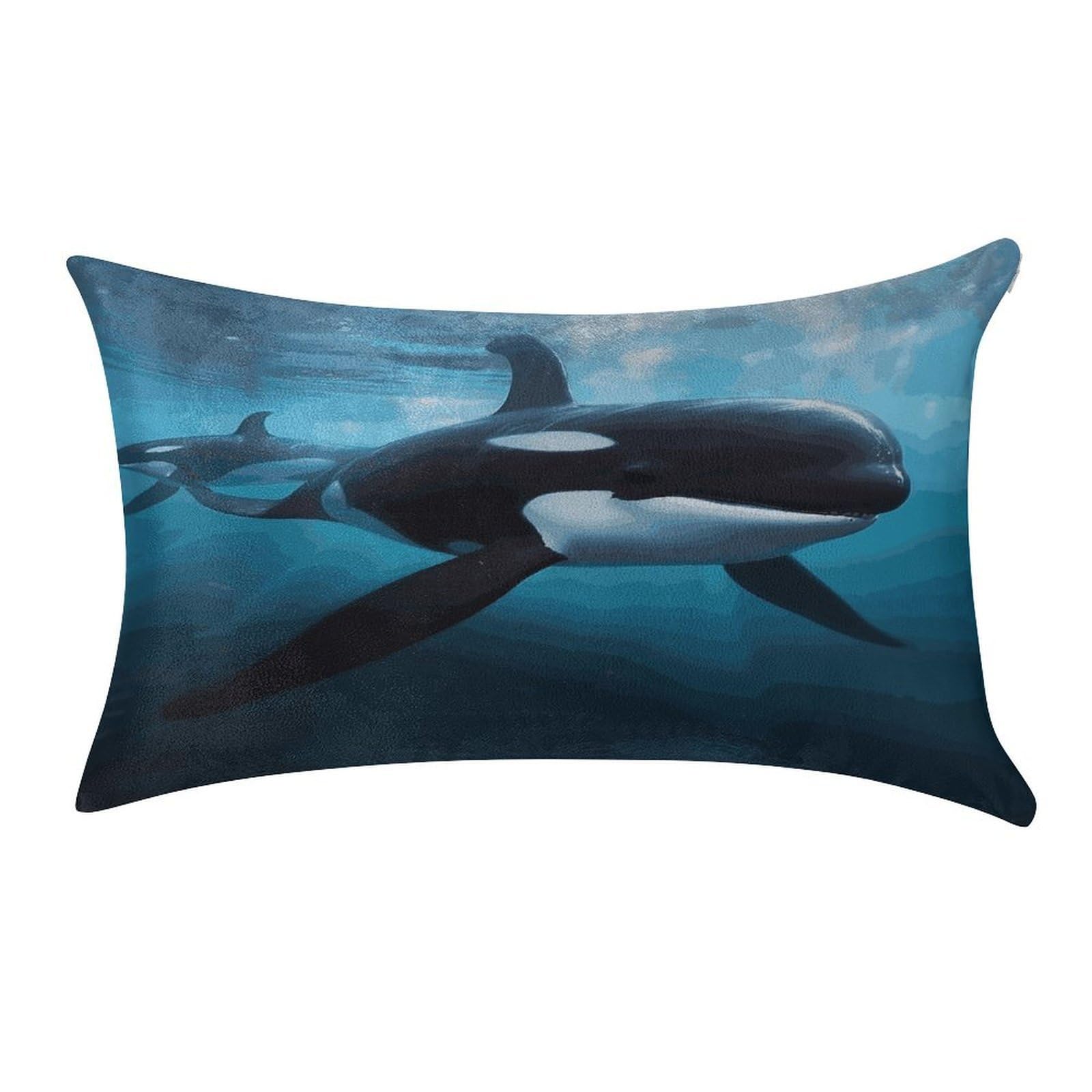 Fekiloot Style Killer Whale Pillow Covers Home Decor Pillow Cases