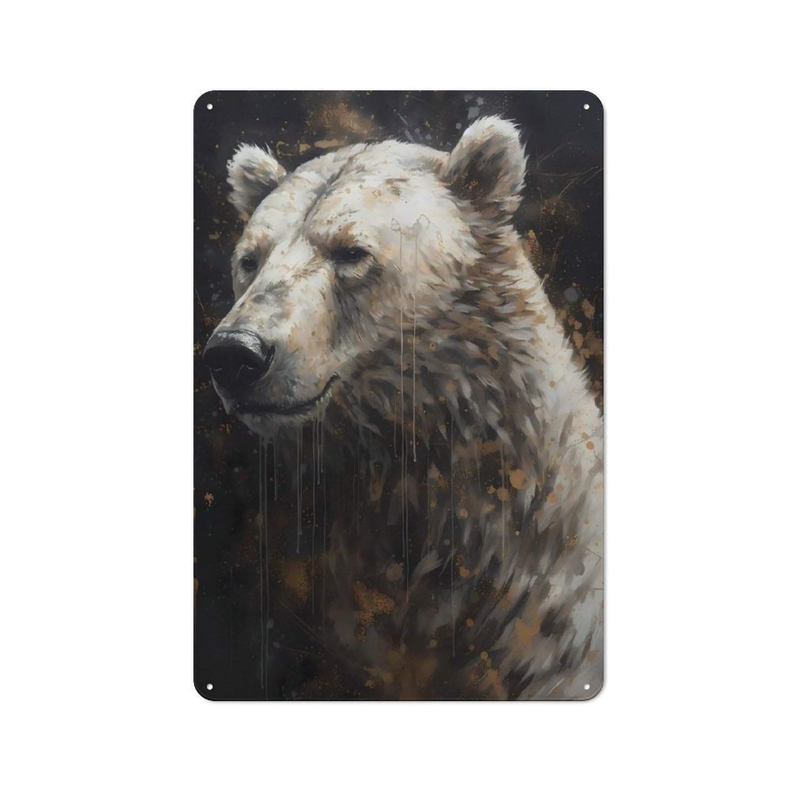 Junmoney Polar Bear Winsome For Man Cave Or Games Room, Retro Metal Plaque 30X20cm, For Metal Sign Collectors, For Garage And Workshop Walls