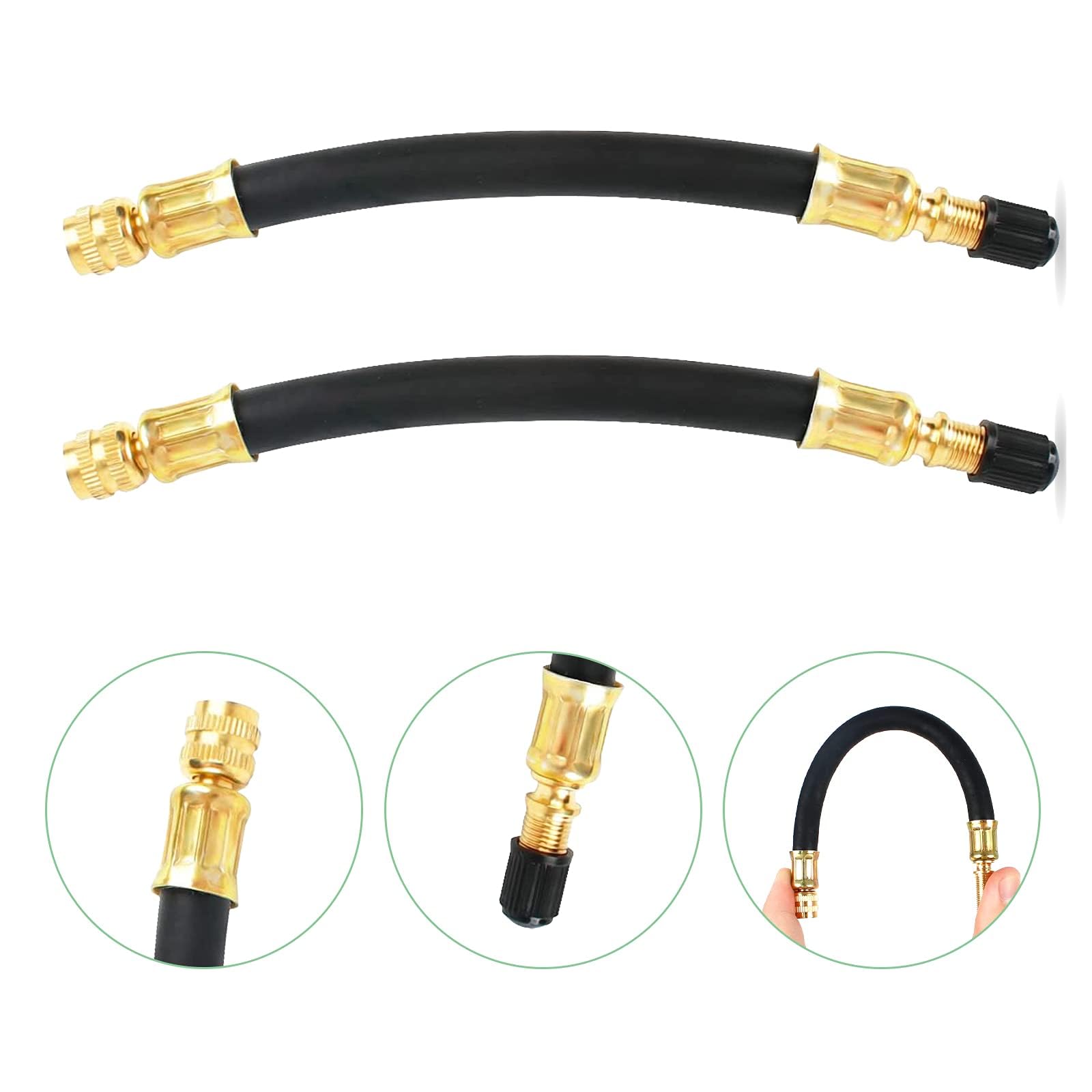 Tyre Valve Extension adapter przedłużający 90 stopni i 180 mm elastyczna gumowa końcówka zaworu tyre-zaworu miedzianego adapter kątowy przedłużenie zaworu do samochodu, motocykla, skutera