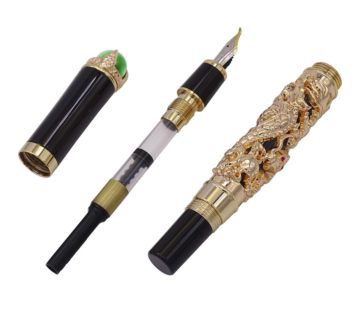 金星 GOLD STAR 万年筆 18K 750 ヘビ ゴールド グリーン 巳 Amazon | Jinhao ドラゴン万年筆ベントペン先 ゴールドカラー グリーン