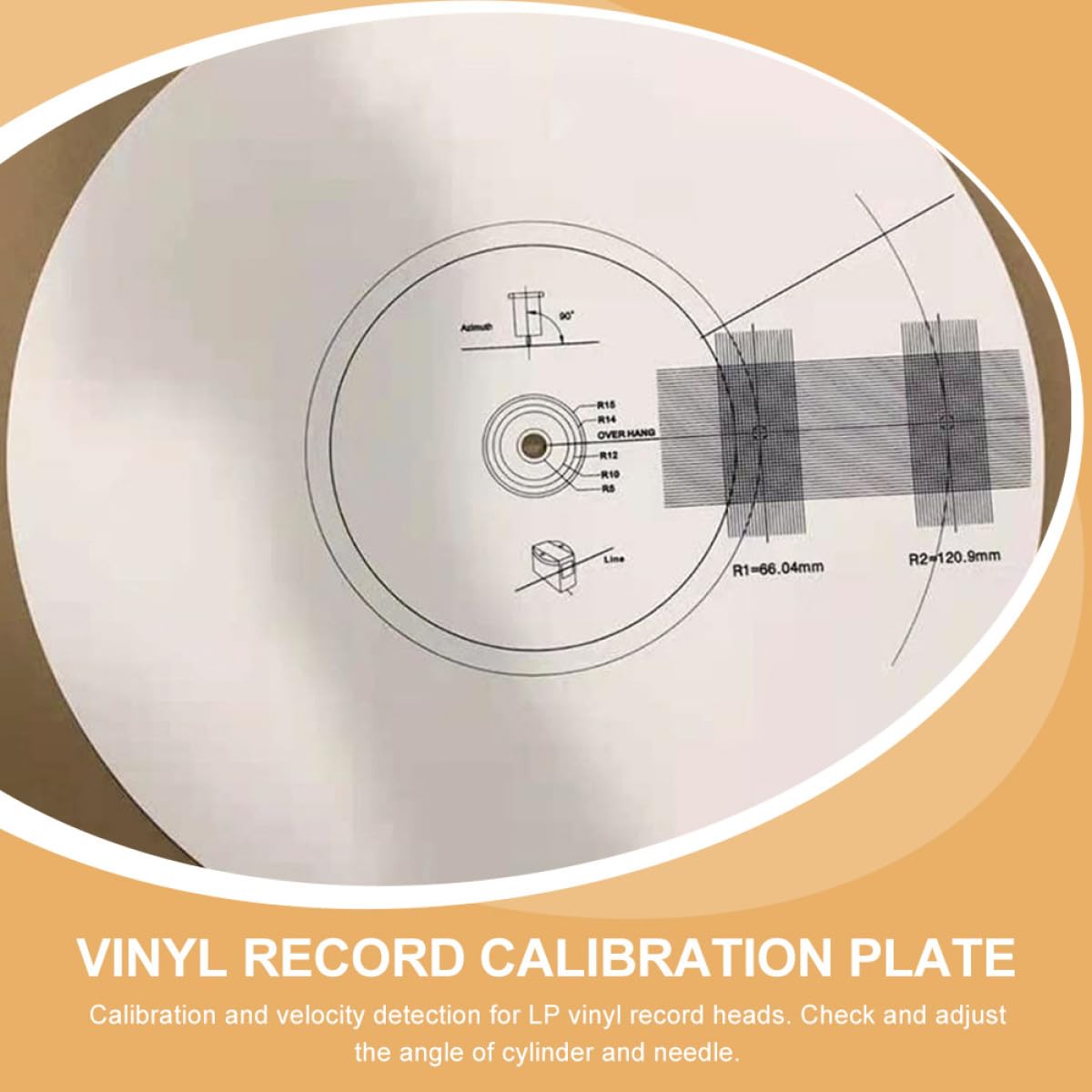 Acryl Plattentellermatte für Schallplatten, Weiße Kalibrierplatte