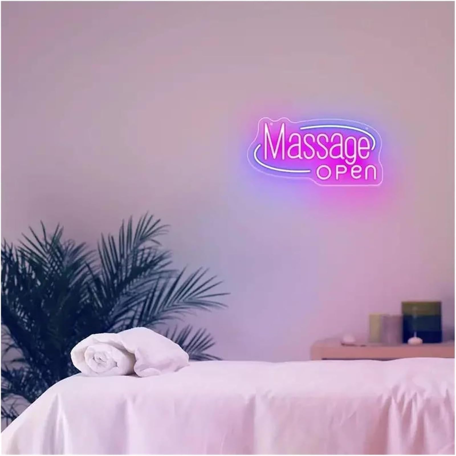 Generico Massaggio per insegna al neon per sala massaggi segnaletica aziendale spa salone di bellezza, centro benessere appeso