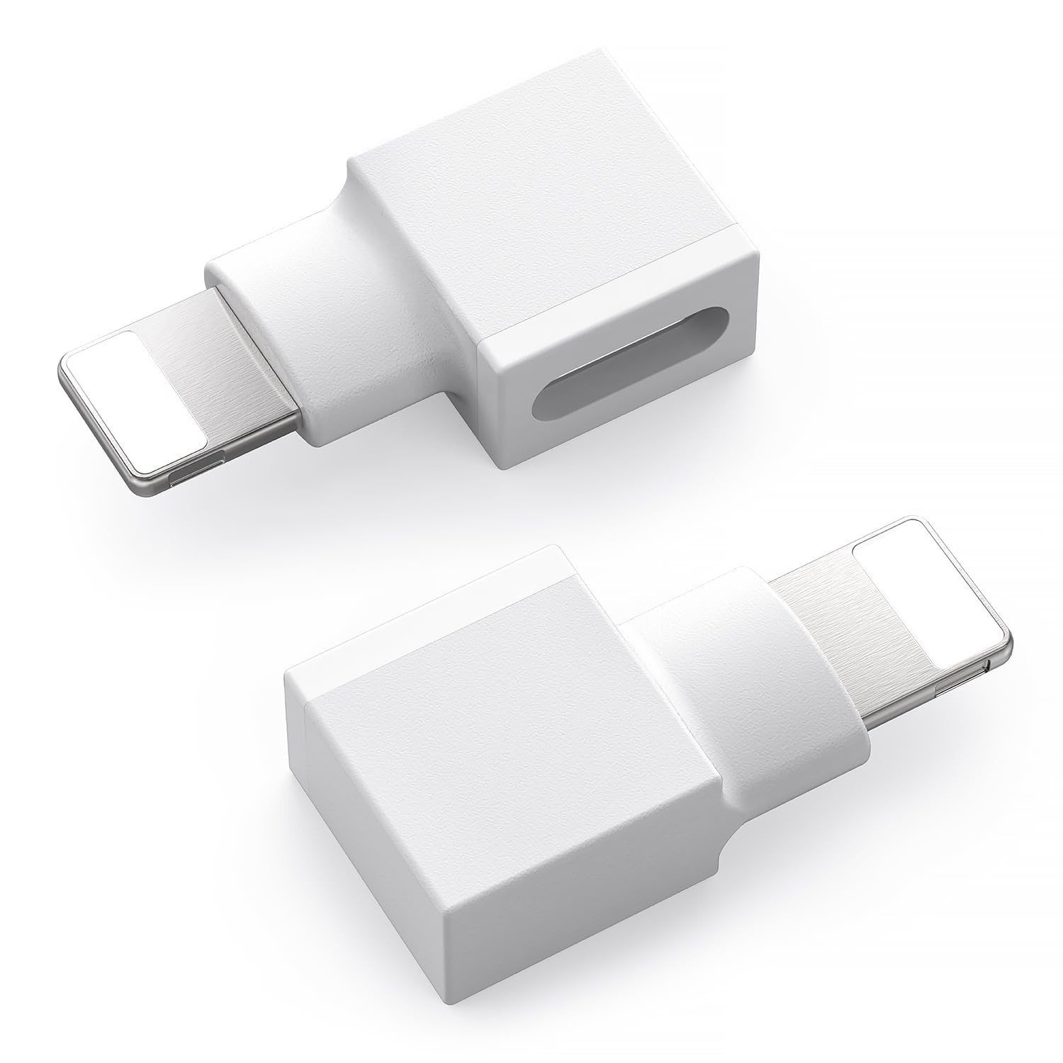 Right Angle Lightning Adapter Compatible with Lifeproof,Otterbox Case - 90 Degree Male to Female,2-Pack
